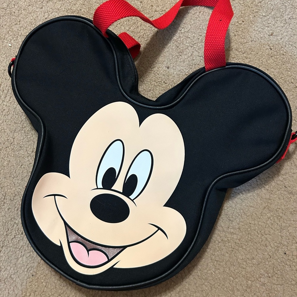 Disney mini Mickey Mouse Face Tote Bag - Black and Red